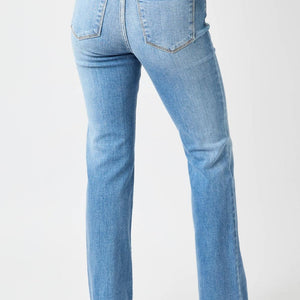 Judy Blue Full Size Mid-Rise Waist Straight Jeans