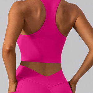 Square Neck Racerback Cropped Tank