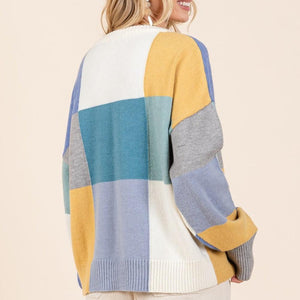 Mittoshop Color Block Round Neck Sweater