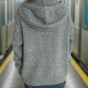 Drawstring Star Long Sleeve Hooded Sweater