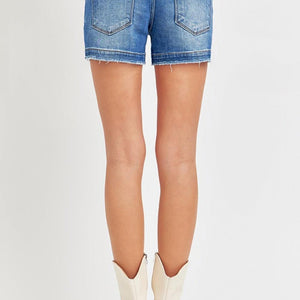 RISEN Low Rise Slit Denim Shorts