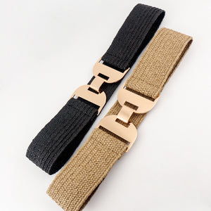 Alloy Buckle Elastic Belt