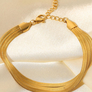 Triple-Layered Snake Chain Bracelet