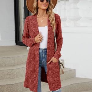 Open Front Long Sleeve Cardigan