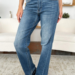 Judy Blue Full Size Mid Rise Release Hem Jeans