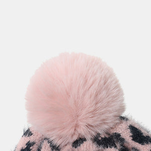 Leopard Hat with Pompom