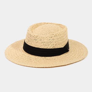 Fame Straw Braided Pork Pie Hat