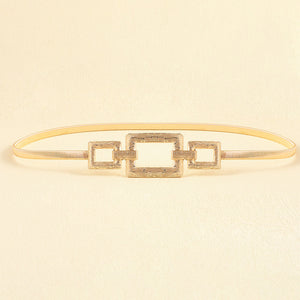 Square Shape Zinc Alloy Buckle Iron Belt