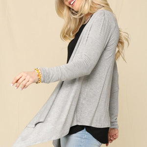 Celeste Full Size Open Front Knit Cardigan