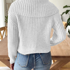 Cable-Knit Long Sleeve Sweater