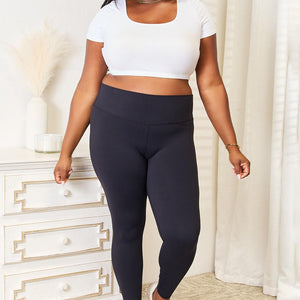 Double Take Wide Waistband Sports Leggings