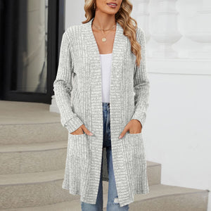 Open Front Long Sleeve Cardigan