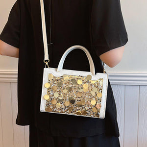 PU Leather Sequin Handbag