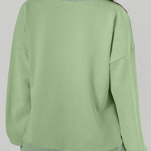 Round Neck Long Sleeve Sweatshirt