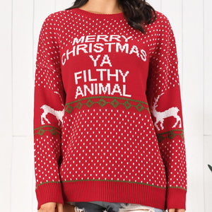 Christmas Element Round Neck Sweater