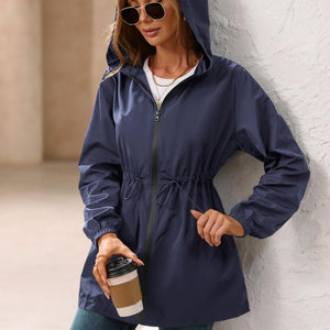 Ivy Lane Outdoor Waterproof Long Sleeve Hooded Windbreaker