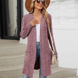 Open Front Long Sleeve Cardigan