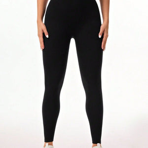 Letter Printed High Waist Active Leggings