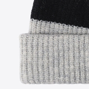 Tricolor Cuffed Knit Beanie