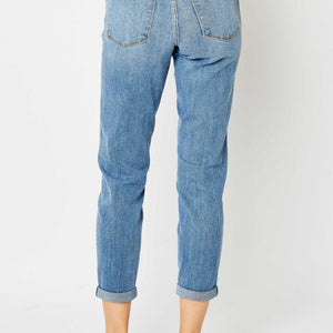 Judy Blue Full Size Cuffed Hem Slim Jeans