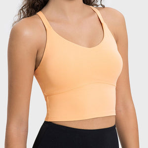 Millennia Crisscross Round Neck Active Tank