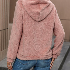 Fuzzy Long Sleeve Hoodie