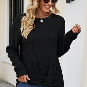 Twisted Round Neck Sweater