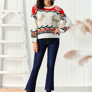 Reindeer Round Neck Sweater