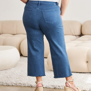 Pantalones vaqueros de talle alto con dobladillo sin rematar y control de abdomen de RFM Crop Chloe