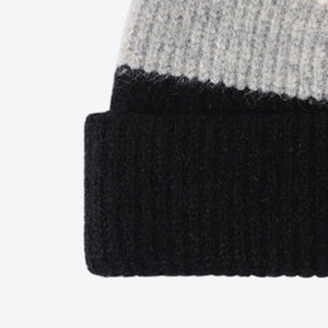 Tricolor Cuffed Knit Beanie