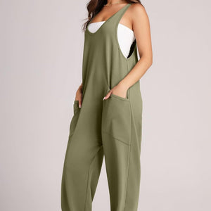 Lovelet Wide Strap Jumpsuit with Pockets