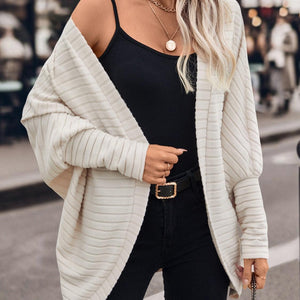 Open Front Batwing Sleeve Cardigan