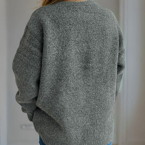 Cherry Round Neck Long Sleeve Sweater