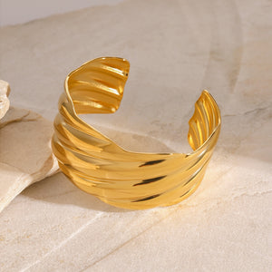 18K Gold-Plated Stainless Steel Open Ring