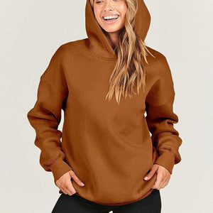 Dropped Shoulder Long Sleeve Hoodie