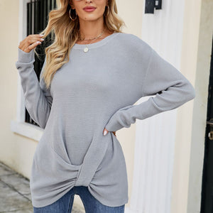 Twisted Round Neck Sweater