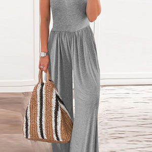 Full Size Scoop Neck Wide Strap Jumpsuit