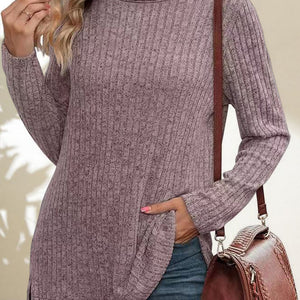 Turtleneck High Low Top