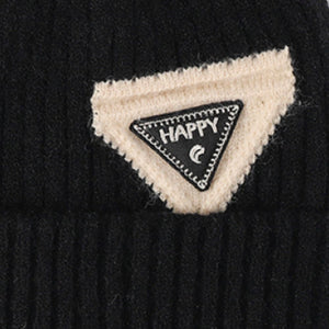 HAPPY Contrast Beanie