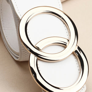 Zinc Alloy Buckle Elastic PU Belt