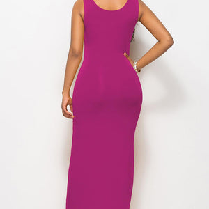 Scoop Neck Wide Strap Maxi Dress