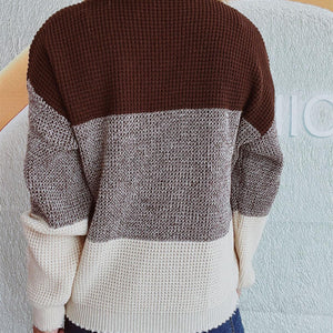 Color Block Long Sleeve Sweater