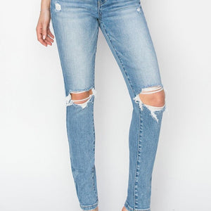 Risen Full Size High Rise Knee Distressed Skinny Jeans